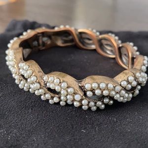 J.Crew Bracelet - Vintage Gold with Pearl Details